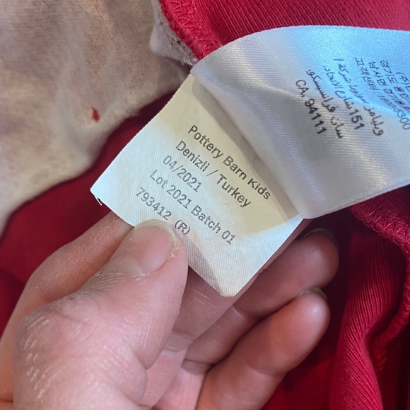 Pottery Barn Kids Festive Red Footie Pajamas - Picture 5 of 12